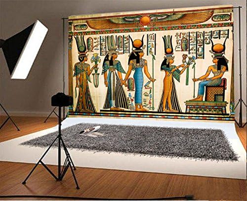LFEEY 5x3ft Tanrılar Mısır Zemin Fotoğrafçılık için Mısır Dekor Antik Mısır Mitolojisi Sfenks Mısır Parşömen Hiyeroglif