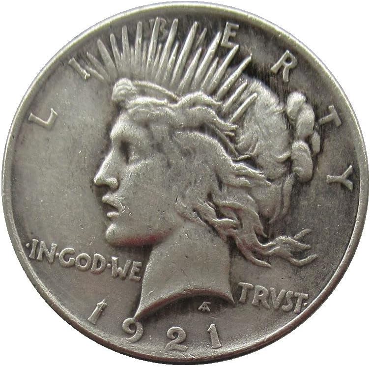 US $1 Barış güvercini 1921 Gümüş Kaplama Çoğaltma hatıra parası