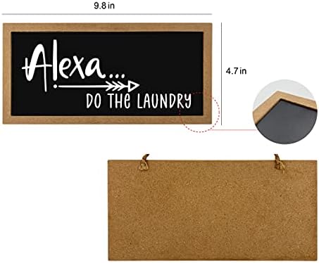 MayAvenue Komik çamaşır Odası mutfak dekoru Asılı İşareti-Alexa Çamaşır Kapı İşareti Odası Duvar Çiftlik Evi Banyo