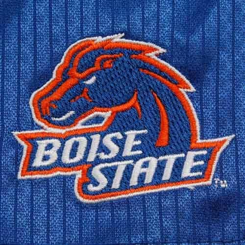 NİKE NCAA Boise State Broncos Gençlik Koyu Mavi-Turuncu Layup Basketbol Şortu (Büyük)