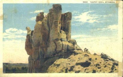 Çaydanlık Kayası, Wyoming Kartpostalı