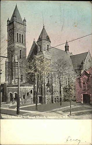 1. isveç Lutheran Kilisesi Jamestown, New York NY Orijinal Antika Kartpostal