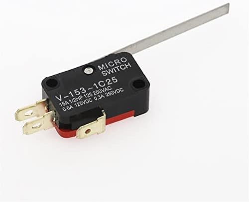 V-153-1C25 27X16X10MM SPDT Mikro Limit Anahtarı 3 Terminalleri Anlık (Renk : 1 Adet)