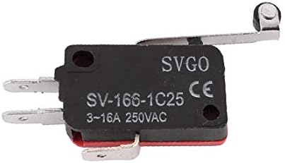 X-DREE 10 Adet SV-166-1C25 Silindir Kolu Kol SPDT Mikro Limit Anahtarı 3 Terminalleri Anlık(10 Adet SV-166-1C25) SPDT