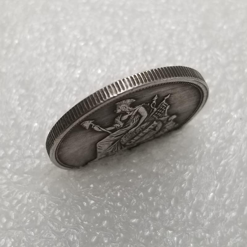 QİNGFENG Antika El Sanatları 1871 50C Hint Tiara Sikke Bakır Gümüş Kaplama Gümüş Dolar Gümüş Yuvarlak 287