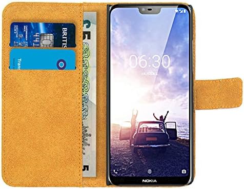 CaseExpert Nokia 6.1 Artı (2018) / Nokia X6 Durumda, Güzel Baskılı Desen Deri Kickstand cüzdan kılıf Çanta Kılıf Kapak