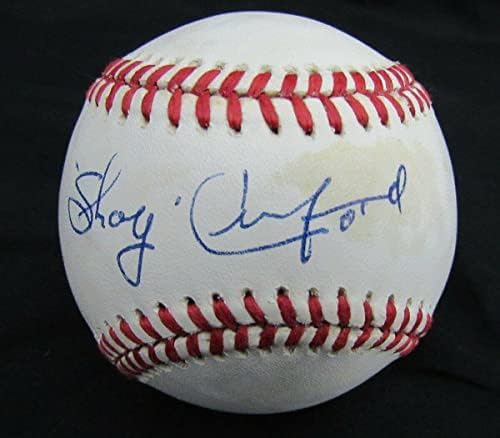 Shag Crawford MLB Hakem İmzalı / İmzalı Rawlings Beyzbol JSA 130816-İmzalı Beyzbol Topları