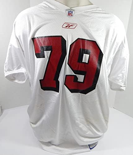 2002 San Francisco 49ers 79 Oyunu Verilen Beyaz Antrenman Forması 3X DP29082-İmzasız NFL Oyunu Kullanılmış Formalar