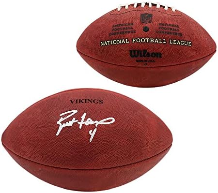 Brett Favre İmzalı Minnesota Vikings Wilson Otantik Damgalı NFL Futbolu - İmzalı Futbol Topları