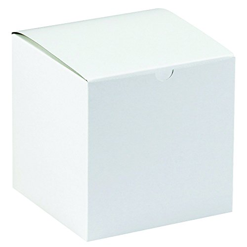KUTU ABD BGB888 Hediye Kutuları, 8 x 8 x 8 1/2, Beyaz (50'li Paket)