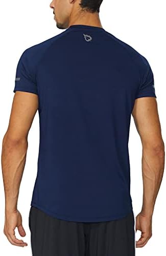 BALEAF erkek Hızlı Kuru kısa kollu tişört Koşu Egzersiz Gömlek