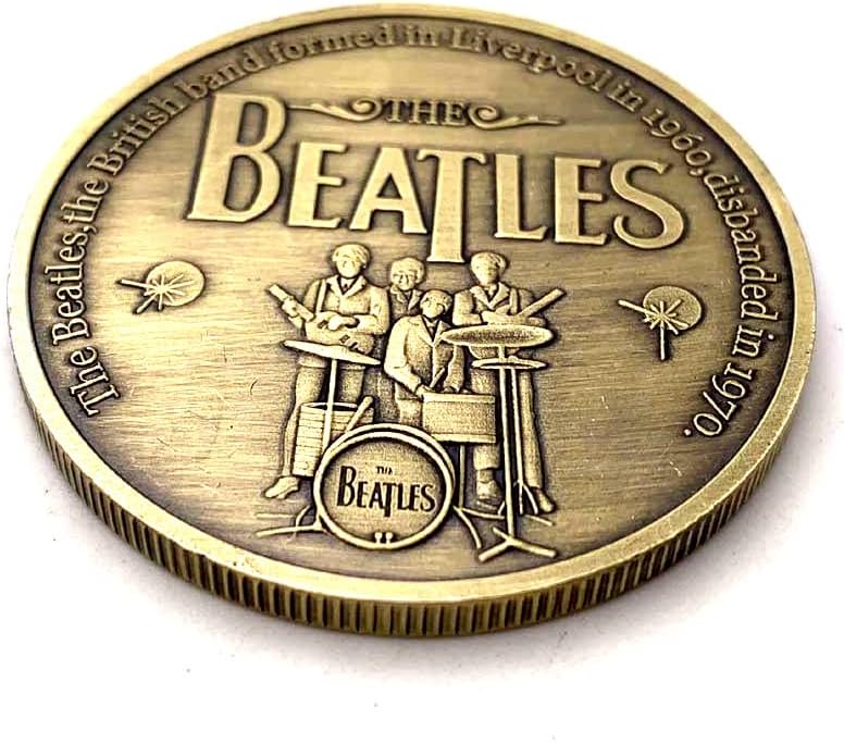 İngiliz Rock Grubu Beatles hatıra parası Koleksiyonu Antik Bronz Beatles Gitarist Sikke