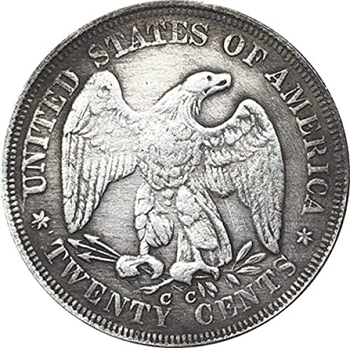 1876-CC Amerika Birleşik Devletleri Oturmalı Özgürlük Yirmi Cent Paraları Kopya COPYCollection Hediyeler