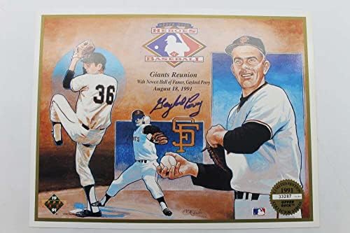 Gaylord Perry İmzalı Üst Güverte Beyzbol Kahramanları Levha İmzası D5283 - İmzalı Beyzbol Topları