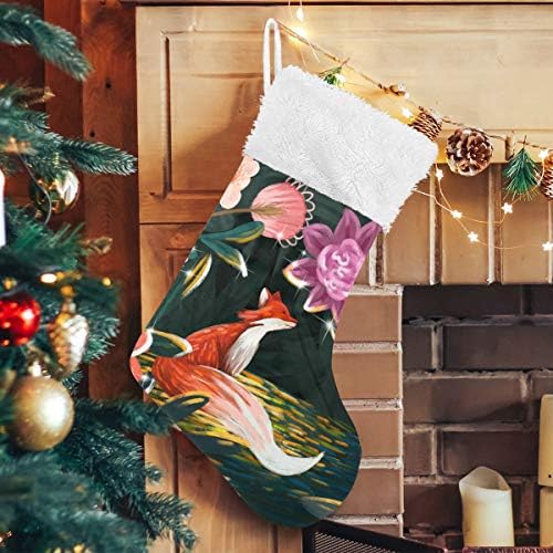 PİMİLAGU Tilki Altında Gece Noel Çorap 1 Paket 17.7, Asılı Çorap Noel Dekorasyon için
