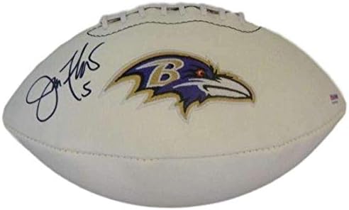 Joe Flacco İmzalı / İmzalı Baltimore Ravens Logolu Futbol PSA / DNA 11279-İmzalı Futbol Topları
