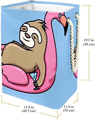 Tembellik Flamingo üzerinde oturdu Büyük çamaşır sepetleri Kirli kıyafet saklama Çantası Sepetleri Kolları ile Katlanabilir
