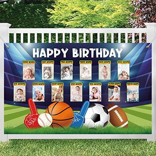 Kişiselleştirilmiş Spor Tema Doğum Günü Özel Zemin Basketbol Beyzbol Doğum Günü Süslemeleri Futbol Tenis Doğum Günü