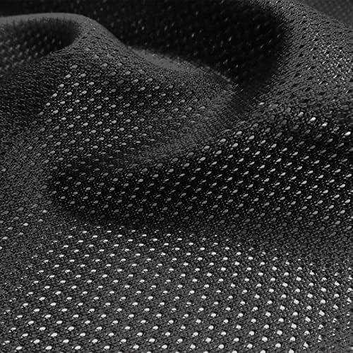 Yeni Kumaşlar Günlük Brylee Siyah Polyester Mikro Örgü Jersey Spor Örgü Örgü Kumaş Yard tarafından - 10186, Yard (58x36)
