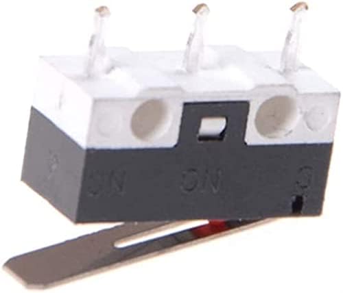 GİBOLEA Mikro Anahtarları 10 ADET KW10 3 Pin Uzun Menteşe Kolu Anlık SPDT Mini Mikro Anahtarı 125V 1A 12X6X13MM (Renk