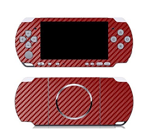 Kırmızı Karbon Fiber vinil kapak kaplama çıkartması Çıkartması Sony PSP 3000 için