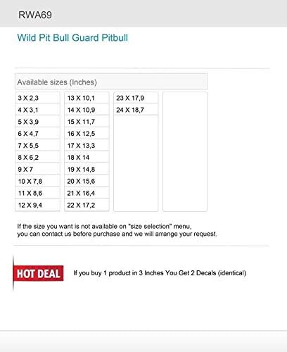 DT Etiketler Çıkartmaları Çıkartması Vahşi Pit Bull Guard Pitbull 24X18, 7