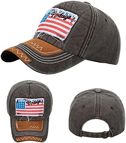 Unisex Vintage Yıkanmış beyzbol şapkası Şık Amerikan Bayrağı Ayarlanabilir Baba Şapka Erkekler Kadınlar Nefes Beyzbol