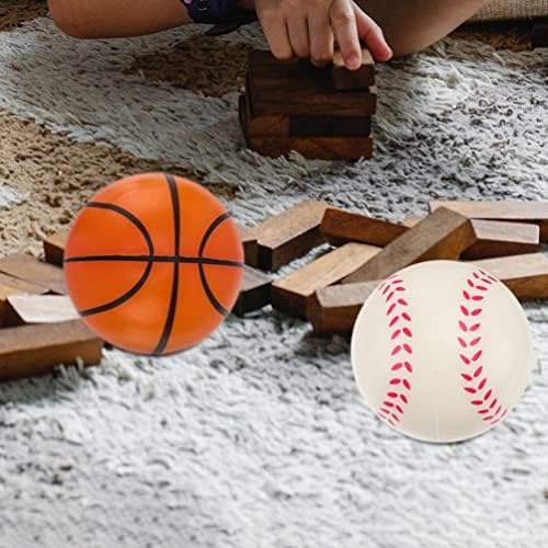 Zerodeko 18 Pcs Mini Köpük Topları, Mini Futbol Topları, Basketbol, Beyzbol Kabartma Sıkmak Topları Topları Oyuncaklar