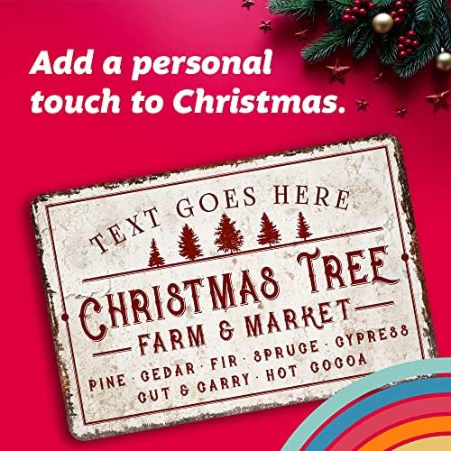 Desen Pop Kişiselleştirilmiş Noel Duvar İşareti-Tatil Ev Dekorasyonu-Sizin için Kişiselleştirilmiş Metal Tabela-Vintage